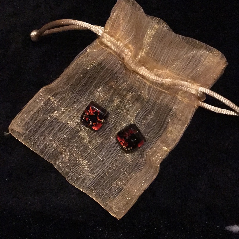 Glasses Painted Handmade Earrings